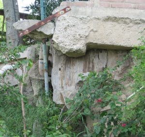 An image showing structural failure from a failing foundation support.